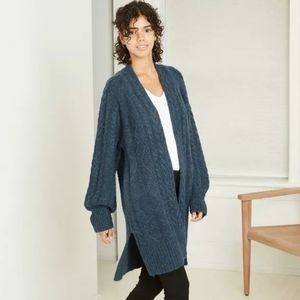 Women's Cable Knit Open-Front Cardigan - A New Day